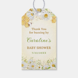 Étiquettes-cadeau Bumblebee Baby shower Jaune Saupoudrer bouteille F