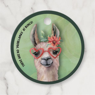 Étiquettes Cadeau Bunco Funny Lllama cadeau de Noël