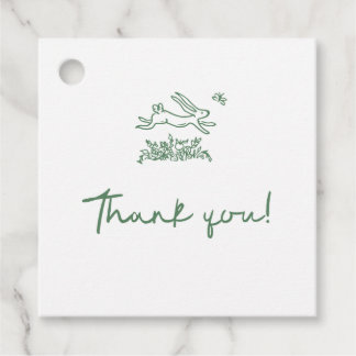 Étiquettes Cadeau Bunny Rabbit Baby Shower Favor Tags