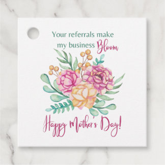Étiquettes Cadeau Business Fête des mères Fleurs aiguilles Cadeau Fl