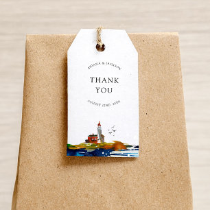 Étiquettes-cadeau By Sea Merci Favor Tags