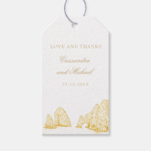 Étiquettes-cadeau Cabo San Lucas Mariage de Destination Merci
