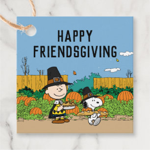 Étiquettes Cadeau cacahuètes   Charlie Brown Thanksgiving