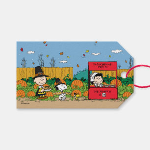Étiquettes-cadeau cacahuètes Charlie Brown Thanksgiving Ajouter