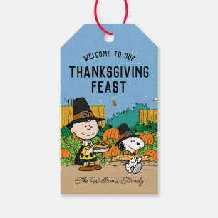 Étiquettes-cadeau cacahuètes   Charlie Brown Thanksgiving Ajouter Vo