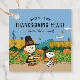 Étiquettes Cadeau cacahuètes   Charlie Brown Thanksgiving Ajouter Vo
