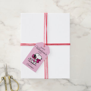 Étiquettes-cadeau cacahuètes Saint Valentin Snoopy Avec Valentin