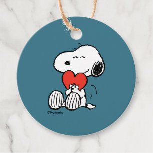 Étiquettes Cadeau cacahuètes   Saint Valentin   Snoopy Heart Hug