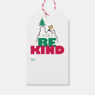 Étiquettes-cadeau cacahuètes Snoopy & Woodstock Be Kind