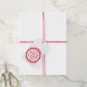 ÉTIQUETTES-CADEAU CACHET TIMBRE LISTE DRÔLE JOLI NOËL ROUGE