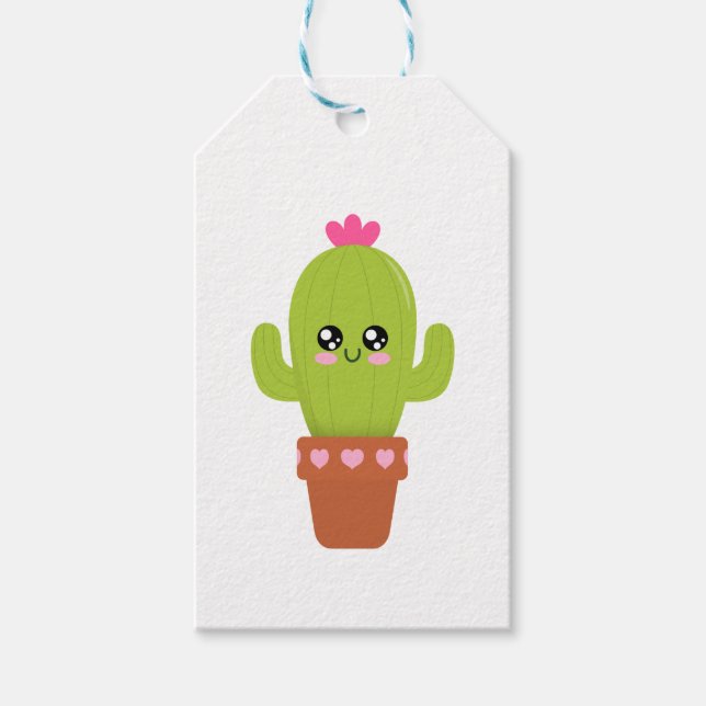 Étiquettes-cadeau Cactus (Devant)