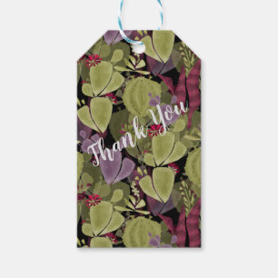 Étiquettes-cadeau Cactus aquarelle cactus fleurs floral désert cact