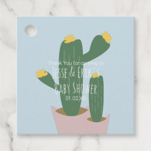 Étiquettes Cadeau Cactus Cupcakes  Remerciements Baby Shower Bleu Ro