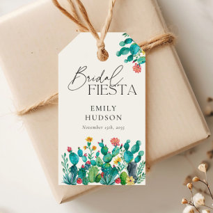 Étiquettes-cadeau Cactus Fête Mexicaine Enterrement de Vie de Jeune 