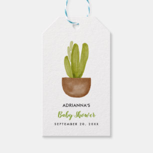 Étiquettes-cadeau Cactus Succulent Pot En Terracotta   BABY SHOWER