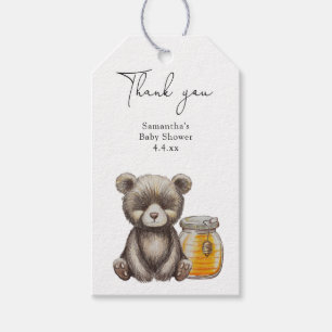 Étiquettes-cadeau Cadeau de bébé ours merci