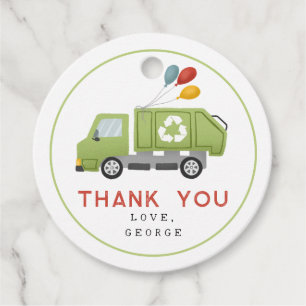 Étiquettes Cadeau Cadeau de fête d'anniversaire pour garçon Camion à