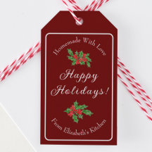 Cadeau de Fêtes de fin d'année Modifiable Rouge Jo