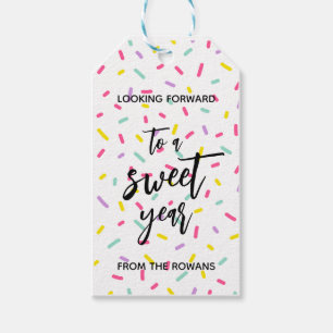 Étiquettes-cadeau Cadeau de l'année sucrée personnalisé   Sprinkles 