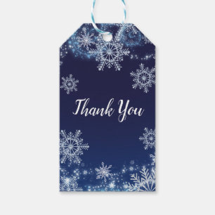 Étiquettes-cadeau Cadeau de Noël Hiver Merveilleux Flocons de Neige 