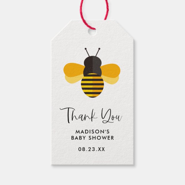 Étiquettes-cadeau Cadeau de remerciement de Baby Shower Little Honey (Devant)