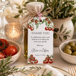 Étiquettes-cadeau Cadeau de remerciement de mariage Pomodoro italien