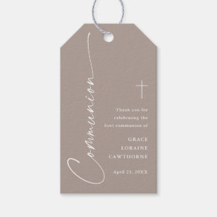 Étiquettes-cadeau Cadeau de Remerciement de Première Communion Moder