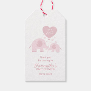 Étiquettes-cadeau Cadeau de remerciement pour Baby Shower fille élép