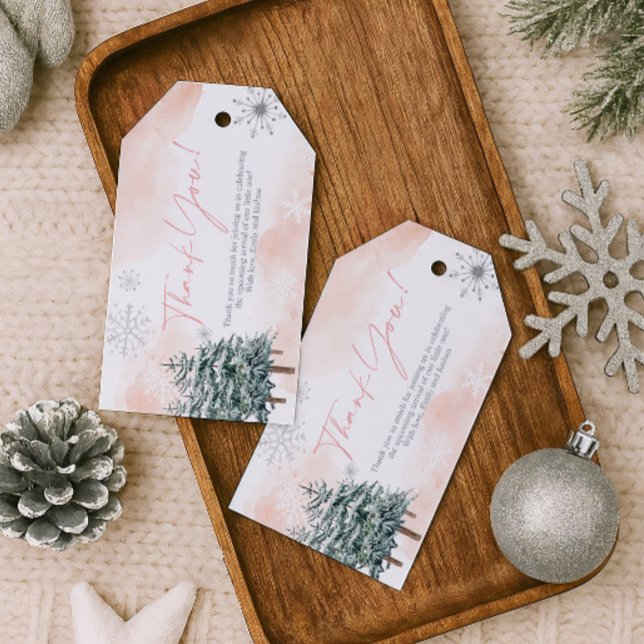 Étiquettes-cadeau Cadeau et Baby shower d'hiver (Créateur téléchargé)