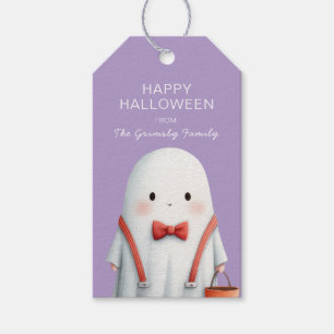 Étiquettes-cadeau Cadeau fantôme mignon pour Halloween