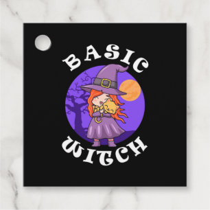 Étiquettes Cadeau Cadeau Halloween   Sorcière de base