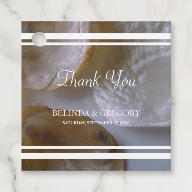 Étiquettes Cadeau Cadeau Mariage Beach Clams (Devant)