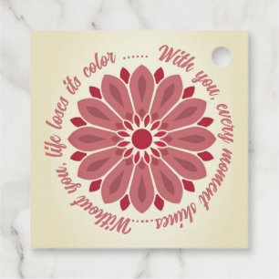 ÉTIQUETTES CADEAU CADEAU MODERNE DE FLEURS COLORÉ FILLE SOEUR MOM