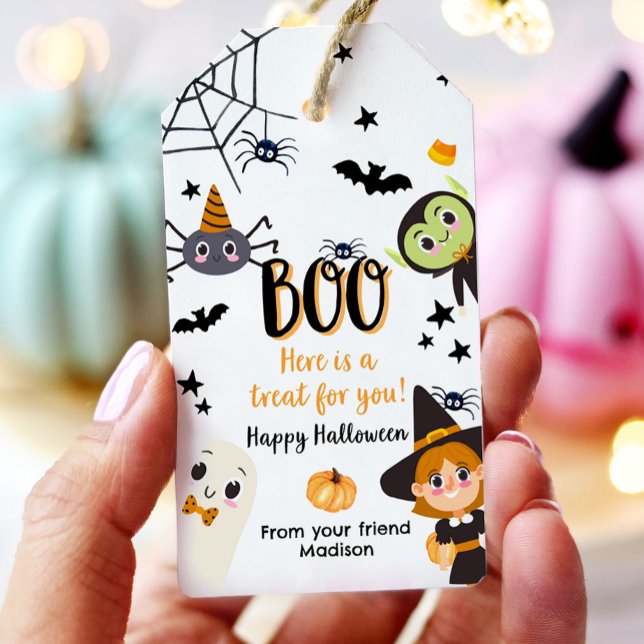 Étiquettes-cadeau Cadeau pour vous, joyeux Halloween, costumes d'enf (Créateur téléchargé)