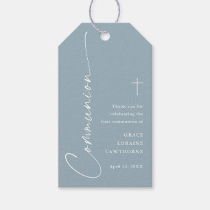 Étiquettes-cadeau Cadeau Remerciement de Première Communion Moderne 