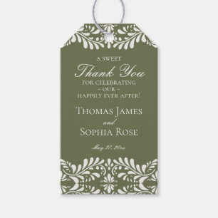 Étiquettes-cadeau Cadeaux de fête de mariage en carreaux de Talavera