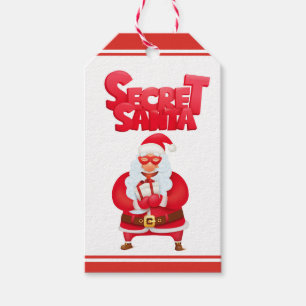 Étiquettes-cadeau Cadeaux de Noël Secret Père Noël   Vacances