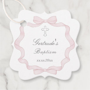 Étiquettes Cadeau Cadre papillon rose