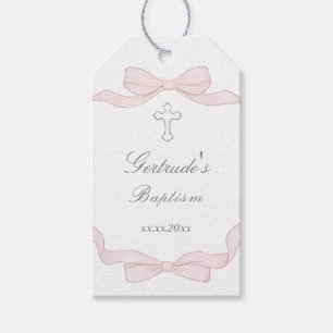 Étiquettes-cadeau Cadre papillon rose
