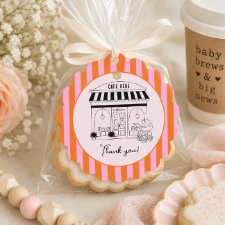 Étiquettes Cadeau Café Baby Shower | Paris Café | Café Bébé