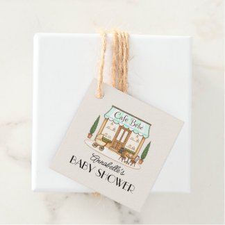 Étiquettes Cadeau Café Bébé Parisien Fête de Naissance Mixte Bébé