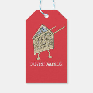 Étiquettes-cadeau Calendrier de l'Avent Dabbing Drôle Chrétien Relig