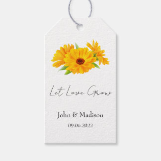 Étiquettes-cadeau Calendula | Graine de mariage pour laisser l'amour