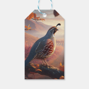 Étiquettes-cadeau California Quail Birds Wildlife Nature Art