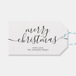 Étiquettes-cadeau Calligraphie classique Joyeux Noël
