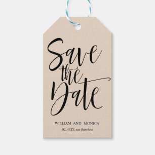 Étiquettes-cadeau Calligraphie en gras Eggshell MARIAGE ENREGISTRER