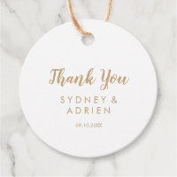 Calligraphie simple|Merci Mariage Gold Back