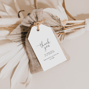 Étiquettes-cadeau Calligraphy Love Fancy Script Mariage Merci