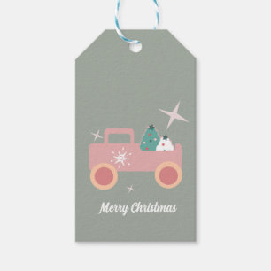 Étiquettes-cadeau Camion vintage Cookies de Noël Super