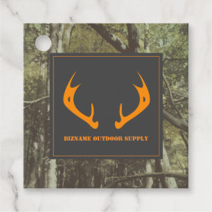Étiquettes Cadeau Camouflage Deer Antlers Extérieur Prix Affaires